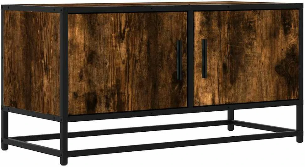 TV staliukas Televizoriaus spintelė, dūminė, 80x34,5x40cm, mediena/metalas