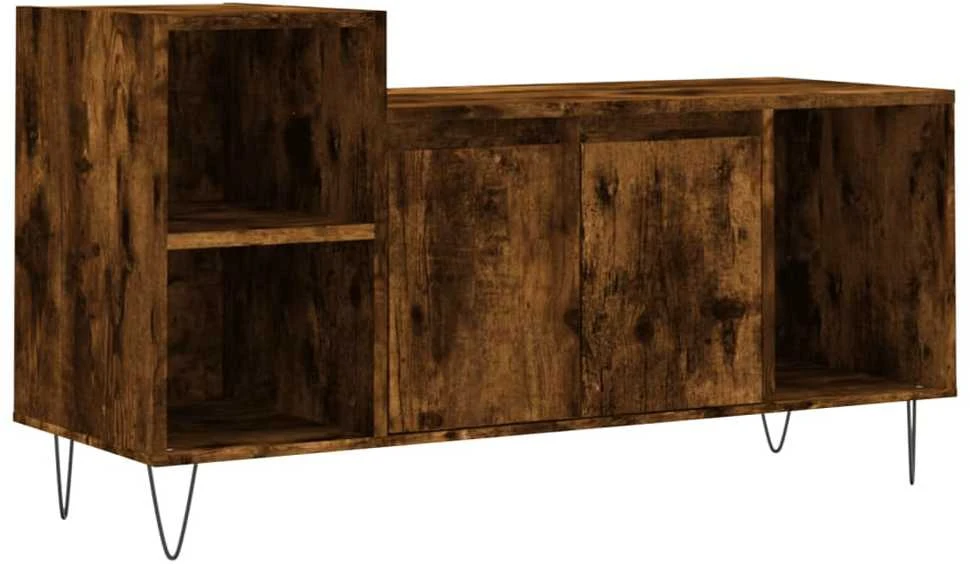 TV staliukas Televizoriaus spintelė, dūminio ąžuolo, 100x35x55cm, mediena