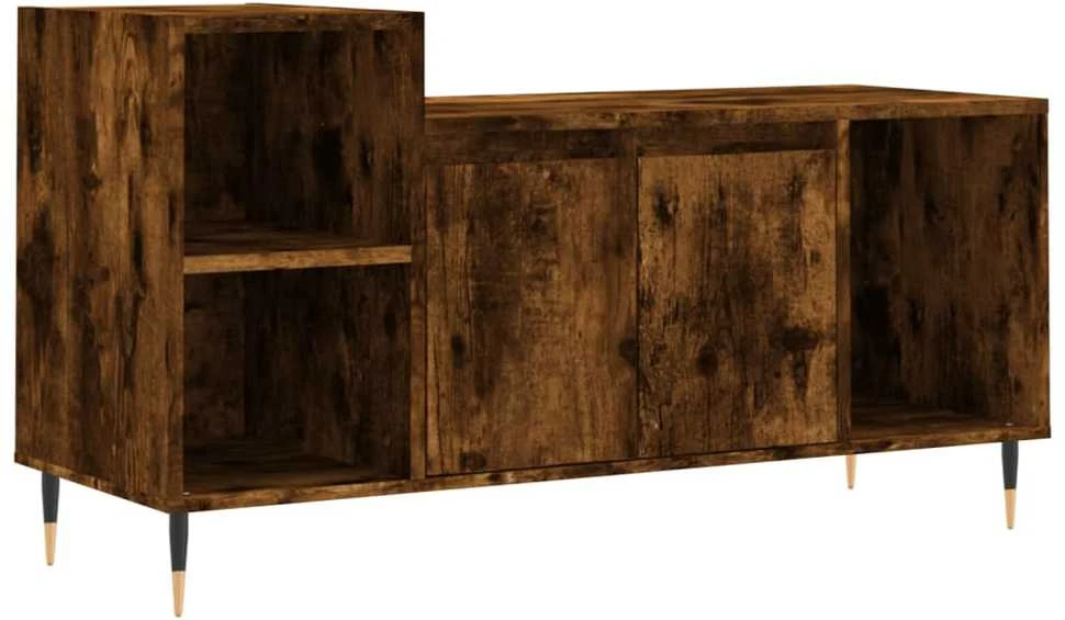 TV staliukas Televizoriaus spintelė, dūminio ąžuolo, 100x35x55cm, mediena