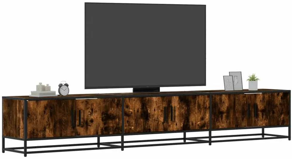 TV staliukas Televizoriaus spintelė, dūminio ąžuolo, 240x35x41cm, mediena