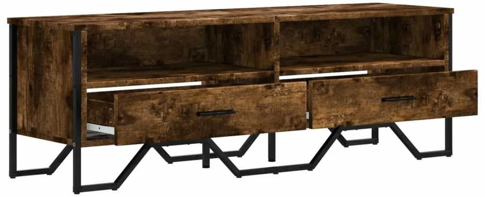 TV staliukas Televizoriaus spintelė, dūminio ąžuolo, 122x34x41cm, mediena