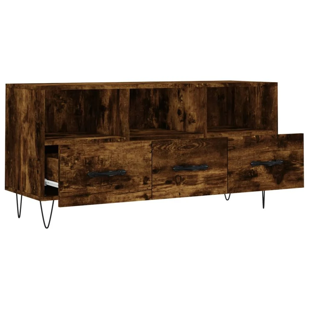 TV staliukas Televizoriaus spintelė, dūminio ąžuolo, 102x36x50cm, mediena