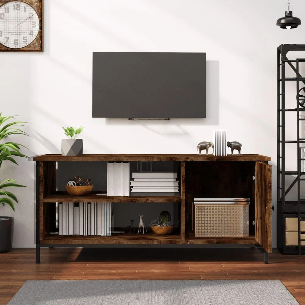 TV staliukas Televizoriaus spintelė, dūminio ąžuolo, 100x40x45cm, mediena