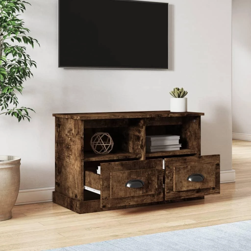 TV staliukas Televizoriaus spintelė, dūminio ąžuolo, 80x35x50cm, mediena