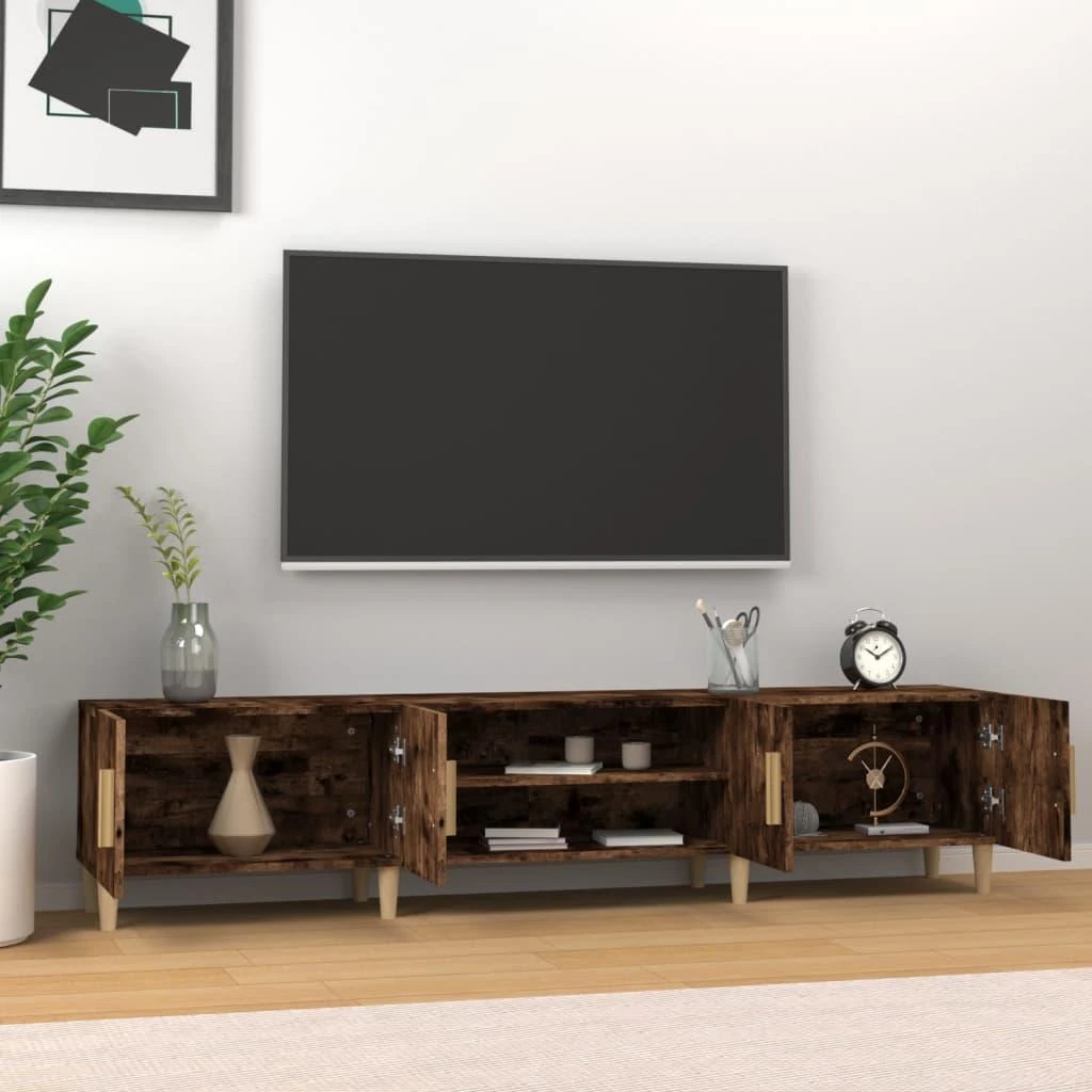 TV staliukas Televizoriaus spintelė, dūminio ąžuolo, 180x31,5x40cm, mediena