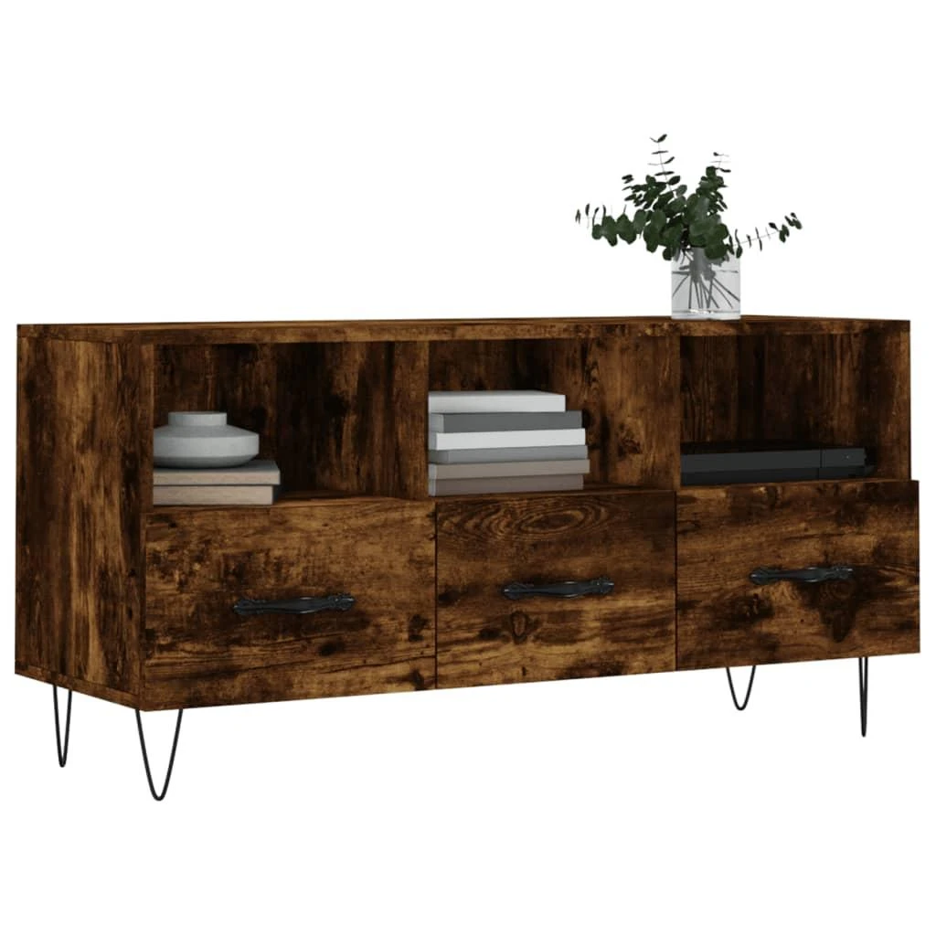 TV staliukas Televizoriaus spintelė, dūminio ąžuolo, 102x36x50cm, mediena