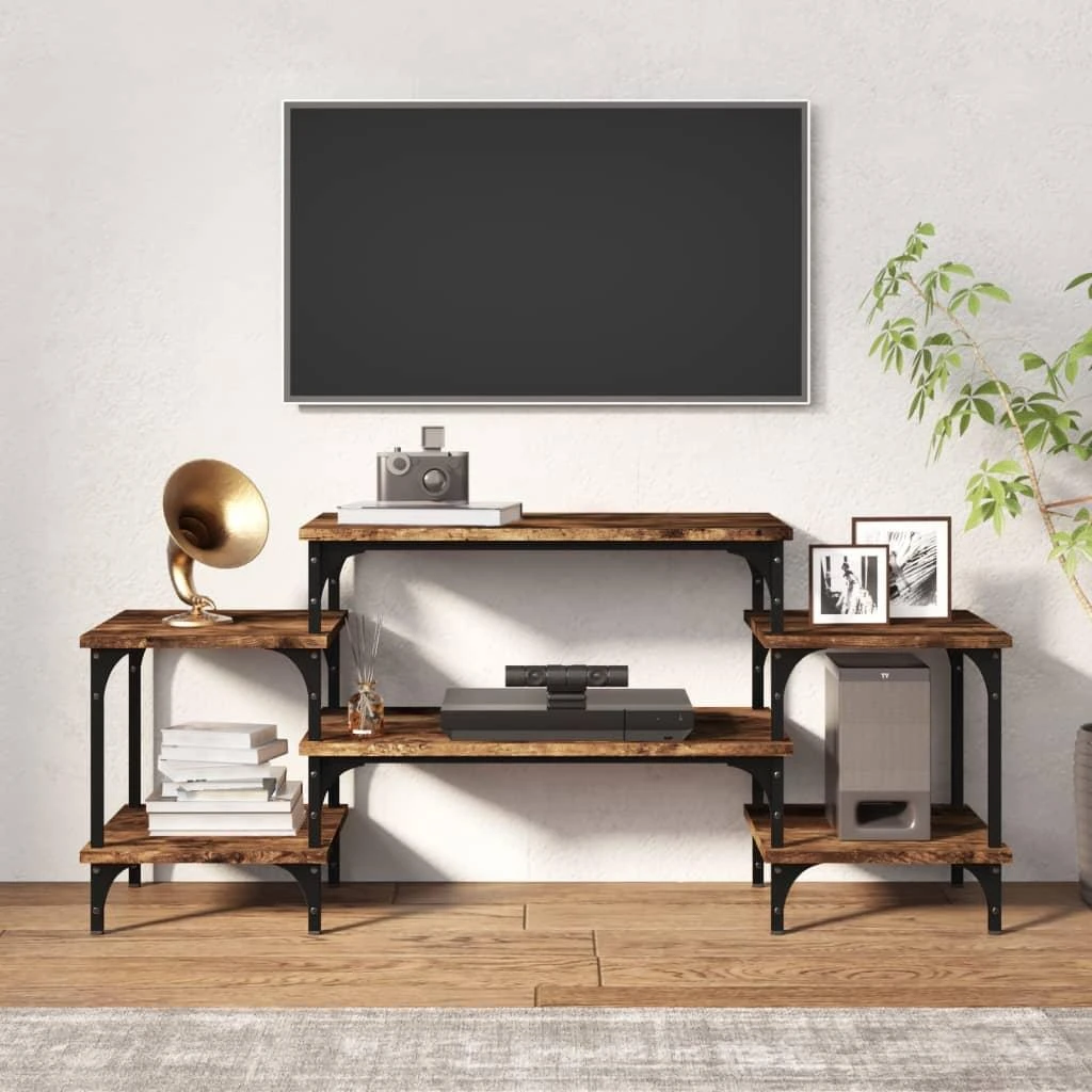 TV staliukas Televizoriaus spintelė, dūminio ąžuolo, 117x35x52cm, mediena