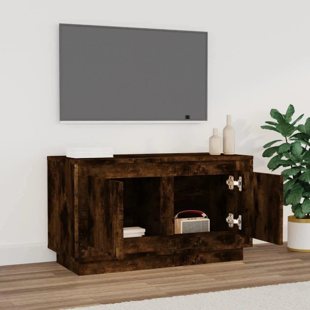 TV staliukas Televizoriaus spintelė, dūminio ąžuolo, 80x35x45cm, mediena