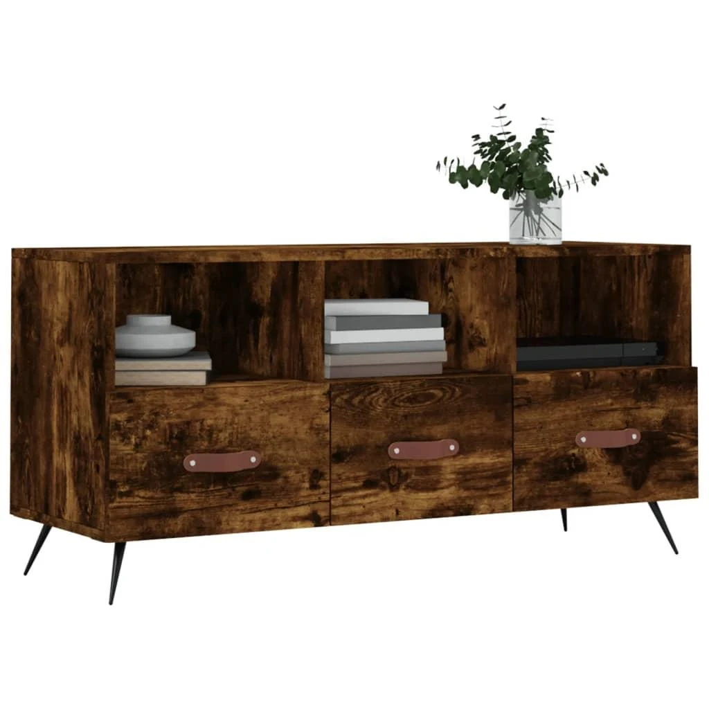 TV staliukas Televizoriaus spintelė, dūminio ąžuolo, 102x36x50cm, mediena