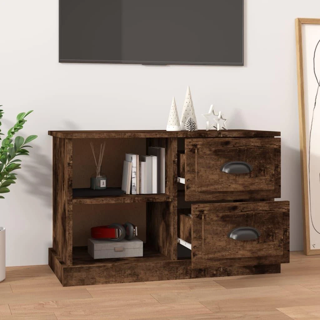 TV staliukas Televizoriaus spintelė, dūminio ąžuolo, 73x35,5x47,5cm, mediena