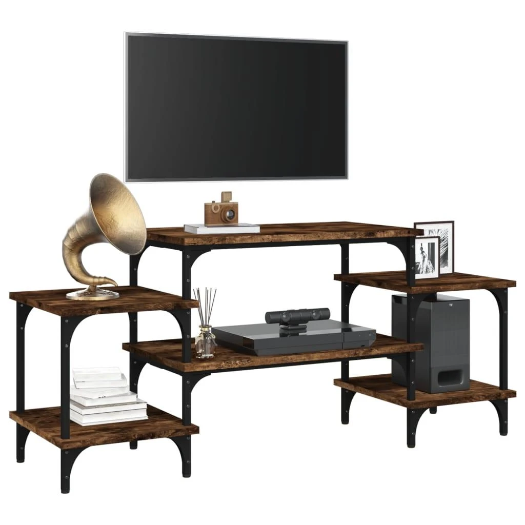 TV staliukas Televizoriaus spintelė, dūminio ąžuolo, 117x35x52cm, mediena