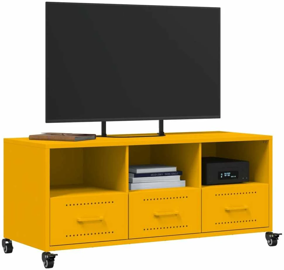 TV staliukas Televizoriaus spintelė, garstyčių, 100,5x39x43,5cm, plienas