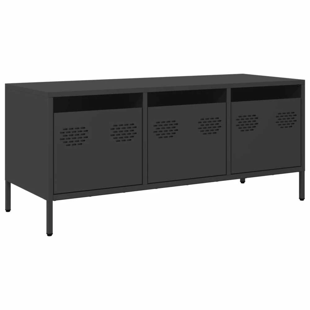 TV staliukas Televizoriaus spintelė, juoda, 101,5x39x43,5cm, plienas