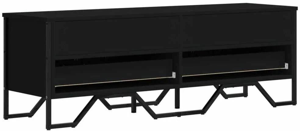 TV staliukas Televizoriaus spintelė, juoda, 122x34x41cm, apdirbta mediena