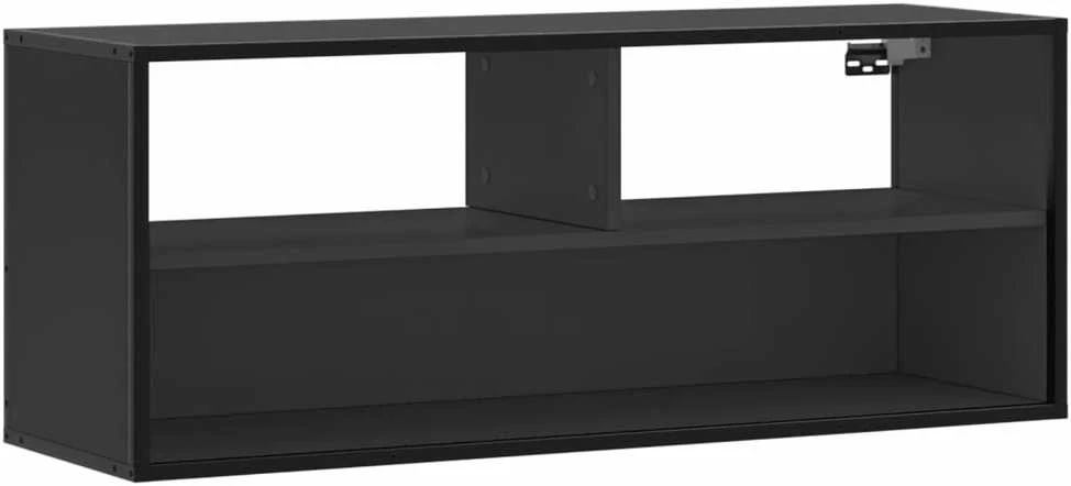 TV staliukas Televizoriaus spintelė, juoda, 100x31x39,5cm, mediena/metalas