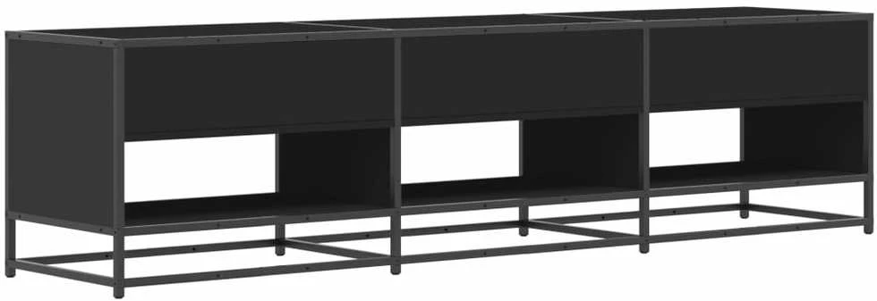 TV staliukas Televizoriaus spintelė, juoda, 180x40x46cm, apdirbta mediena