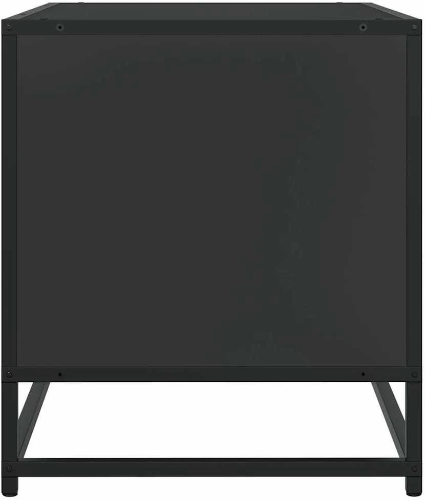TV staliukas Televizoriaus spintelė, juoda, 61x40x46cm, mediena ir metalas