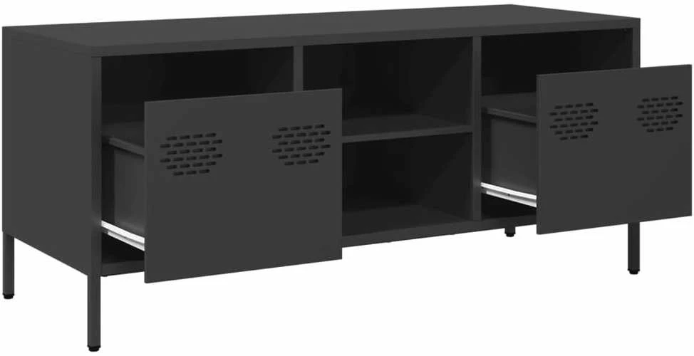 TV staliukas Televizoriaus spintelė, juoda, 101,5x39x43,5cm, plienas