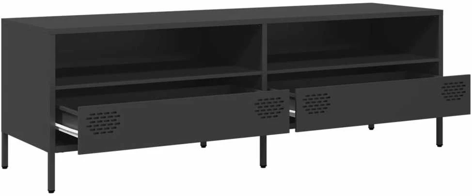 TV staliukas Televizoriaus spintelė, juoda, 135x39x43,5cm, plienas