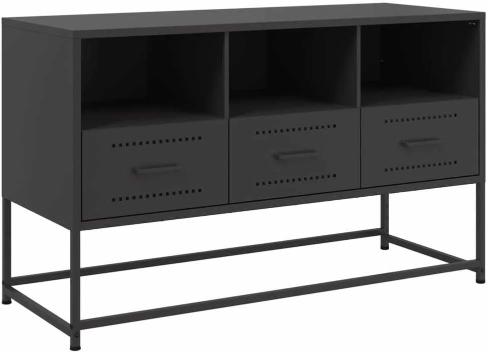 TV staliukas Televizoriaus spintelė, juoda, 100,5x39x60,5cm, plienas