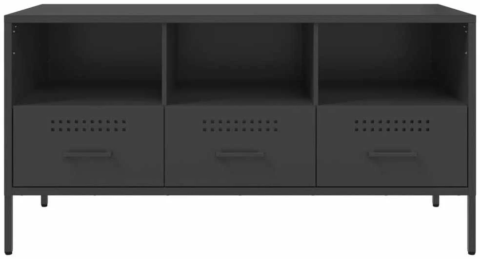 TV staliukas Televizoriaus spintelė, juoda, 100,5x39x50,5cm, plienas