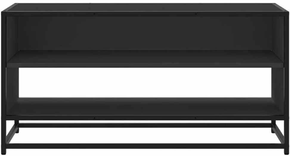 TV staliukas Televizoriaus spintelė, juoda, 91x40x46cm, mediena ir metalas