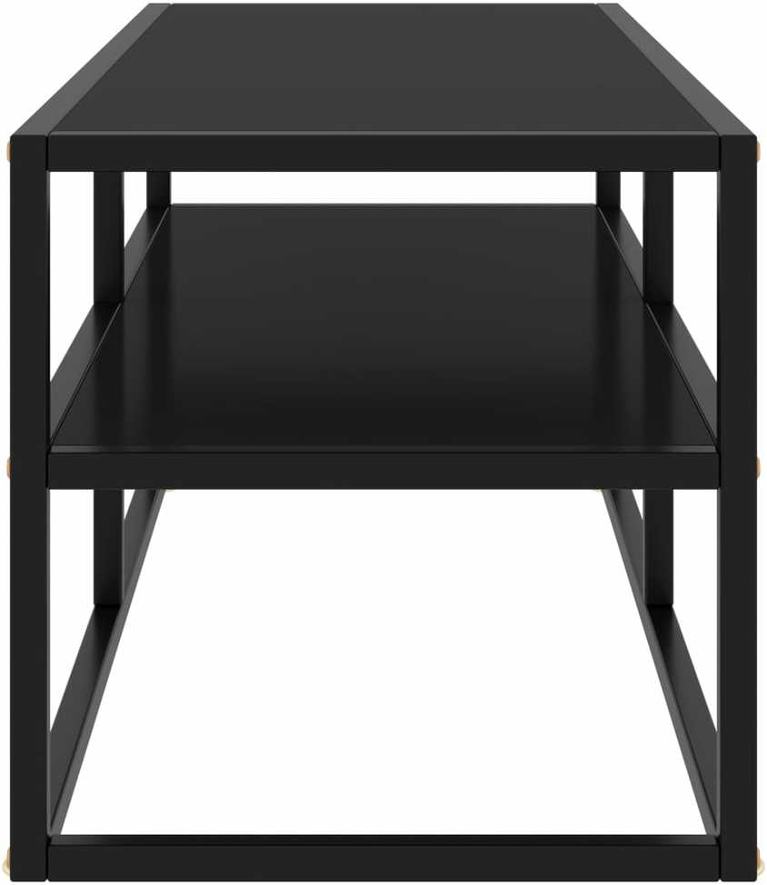 TV staliukas Televizoriaus spintelė, juoda, 100x40x40cm, su juodu stiklu