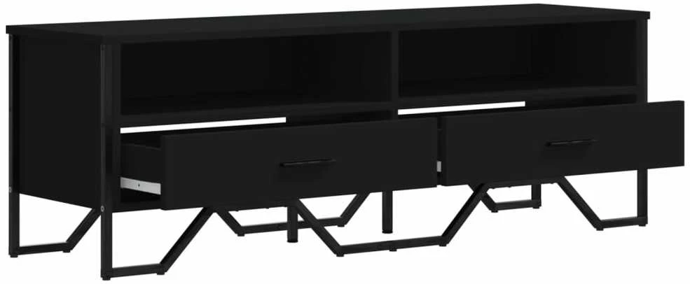 TV staliukas Televizoriaus spintelė, juoda, 122x34x41cm, apdirbta mediena
