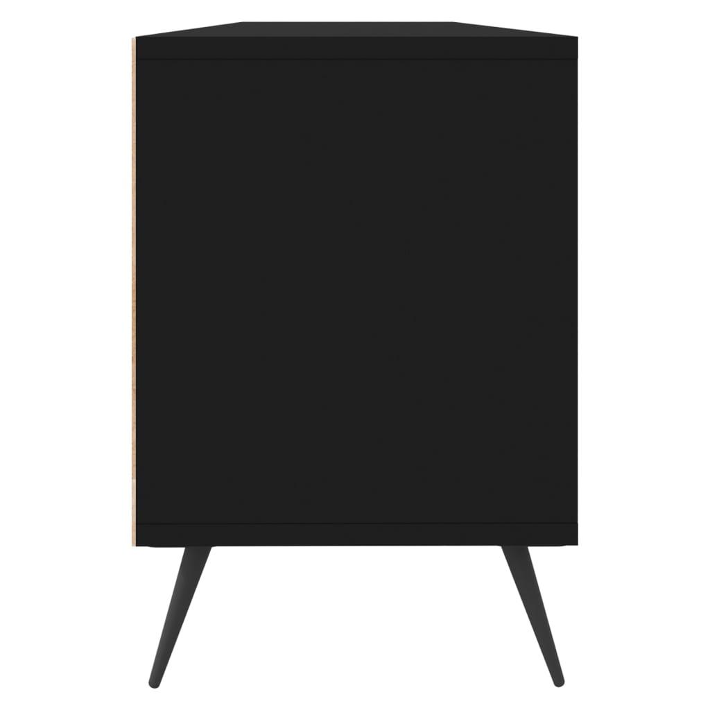 TV staliukas Televizoriaus spintelė, juoda, 150x30x44,5cm, apdirbta mediena