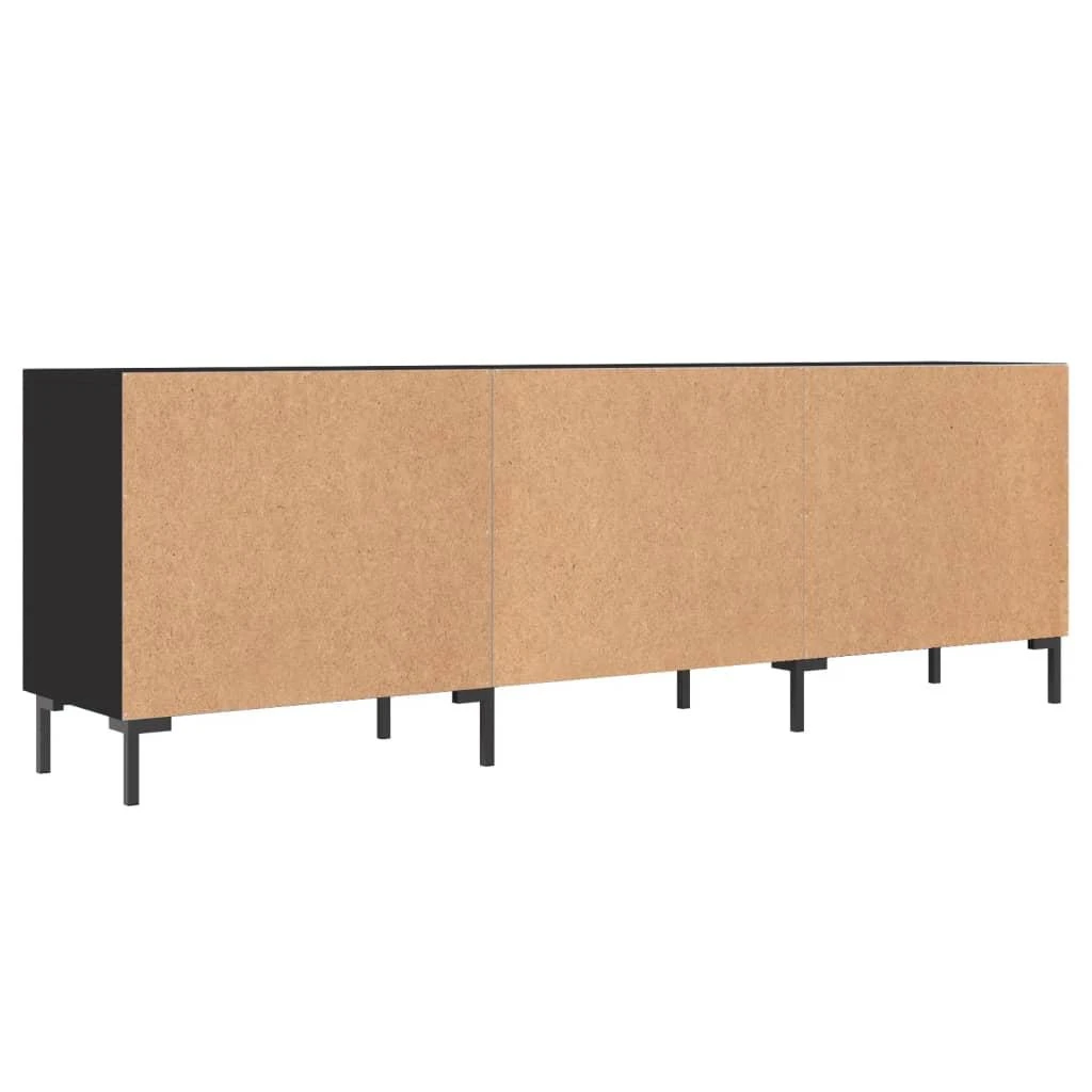 TV staliukas Televizoriaus spintelė, juoda, 150x30x50cm, apdirbta mediena