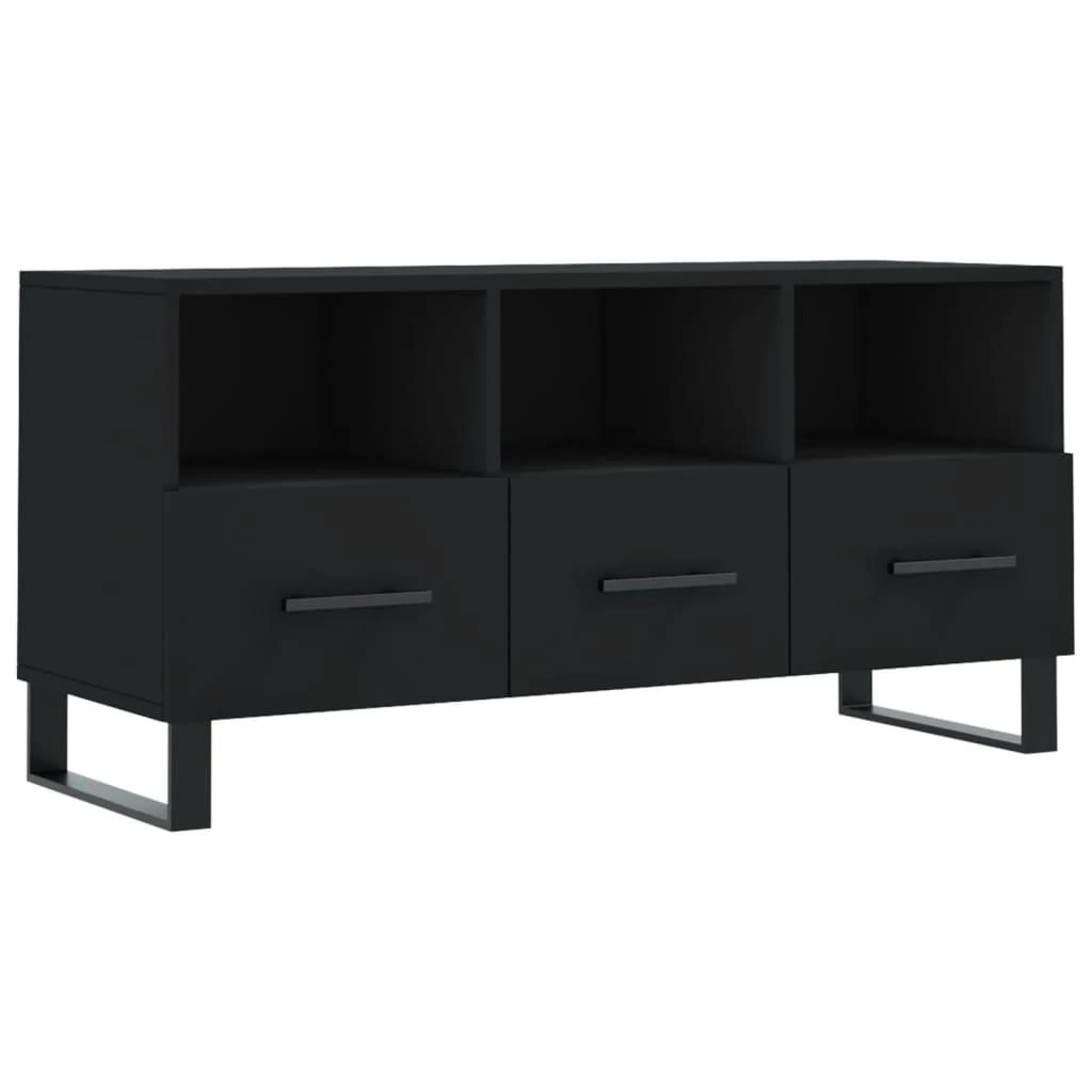 TV staliukas Televizoriaus spintelė, juoda, 102x36x50cm, apdirbta mediena