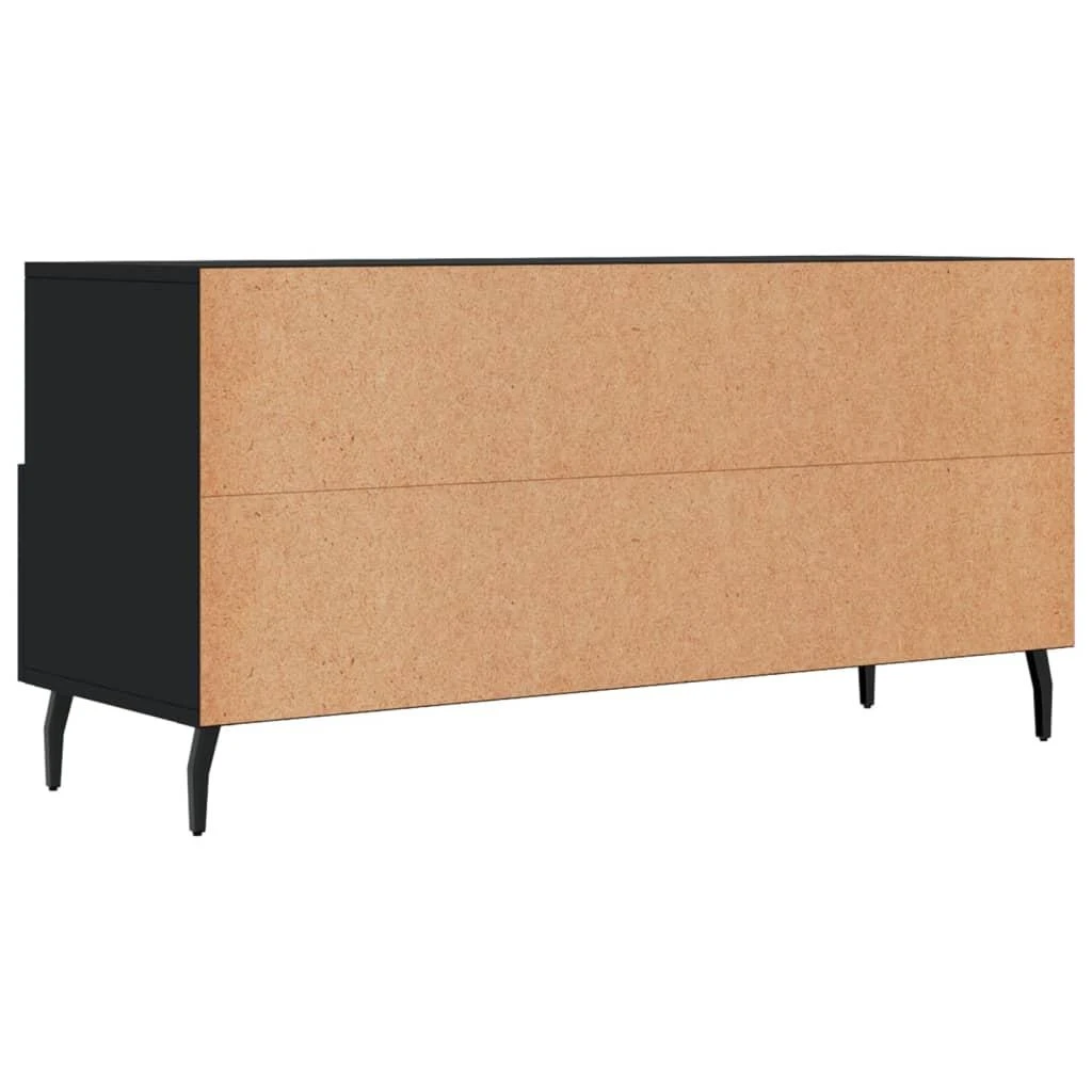 TV staliukas Televizoriaus spintelė, juoda, 102x36x50cm, apdirbta mediena