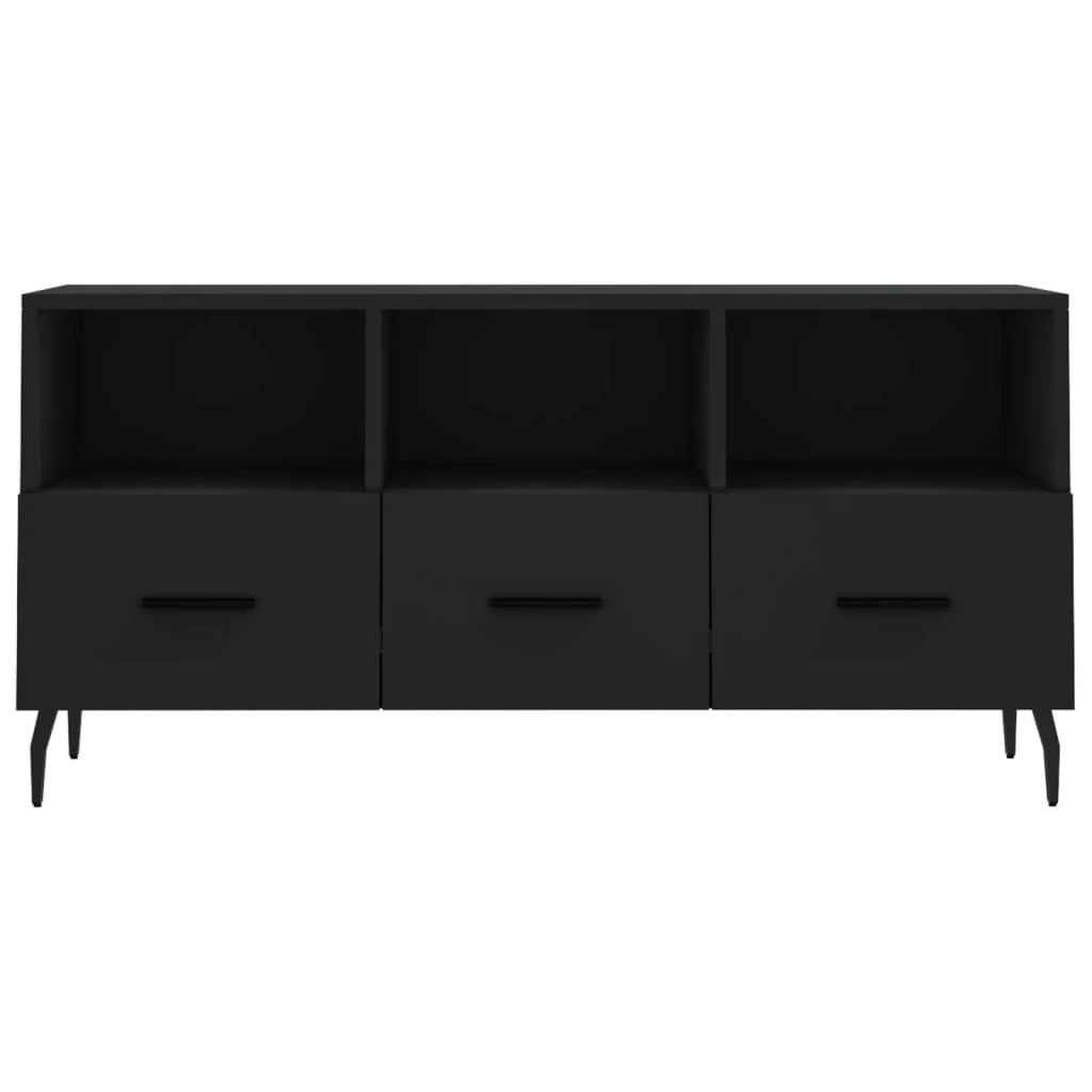 TV staliukas Televizoriaus spintelė, juoda, 102x36x50cm, apdirbta mediena