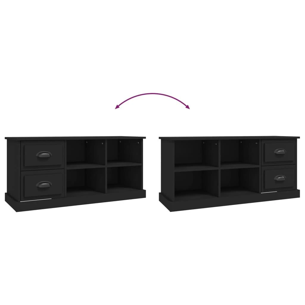 TV staliukas Televizoriaus spintelė, juoda, 102x35,5x47,5cm, mediena