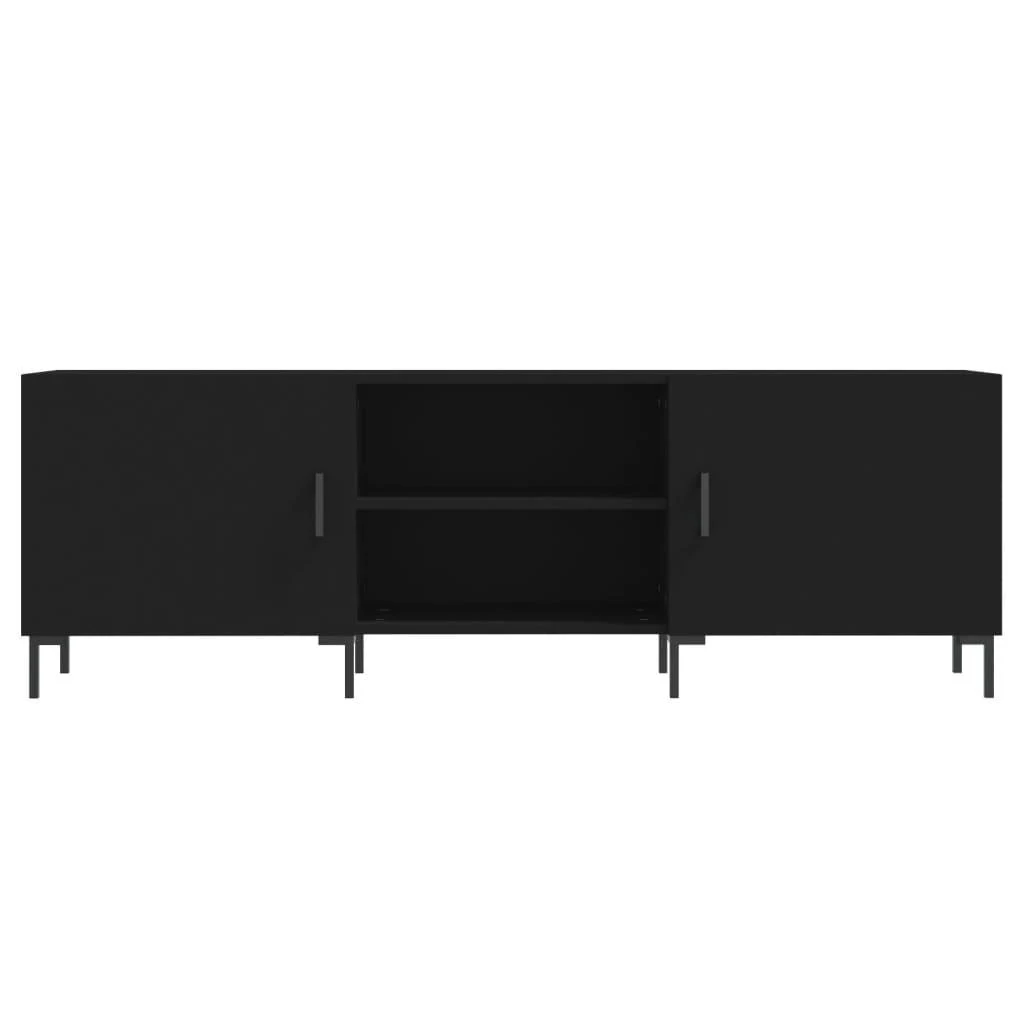 TV staliukas Televizoriaus spintelė, juoda, 150x30x50cm, apdirbta mediena
