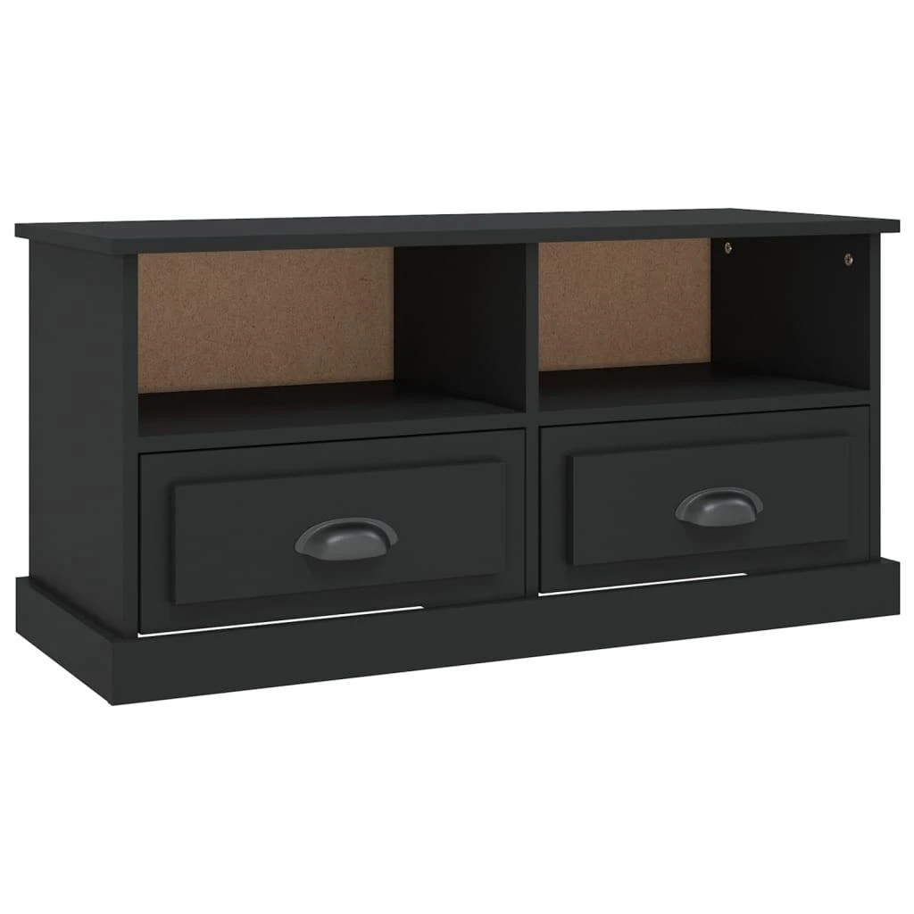 TV staliukas Televizoriaus spintelė, juoda, 93x35,5x45cm, apdirbta mediena