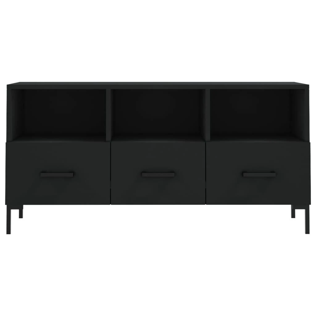 TV staliukas Televizoriaus spintelė, juoda, 102x36x50cm, apdirbta mediena
