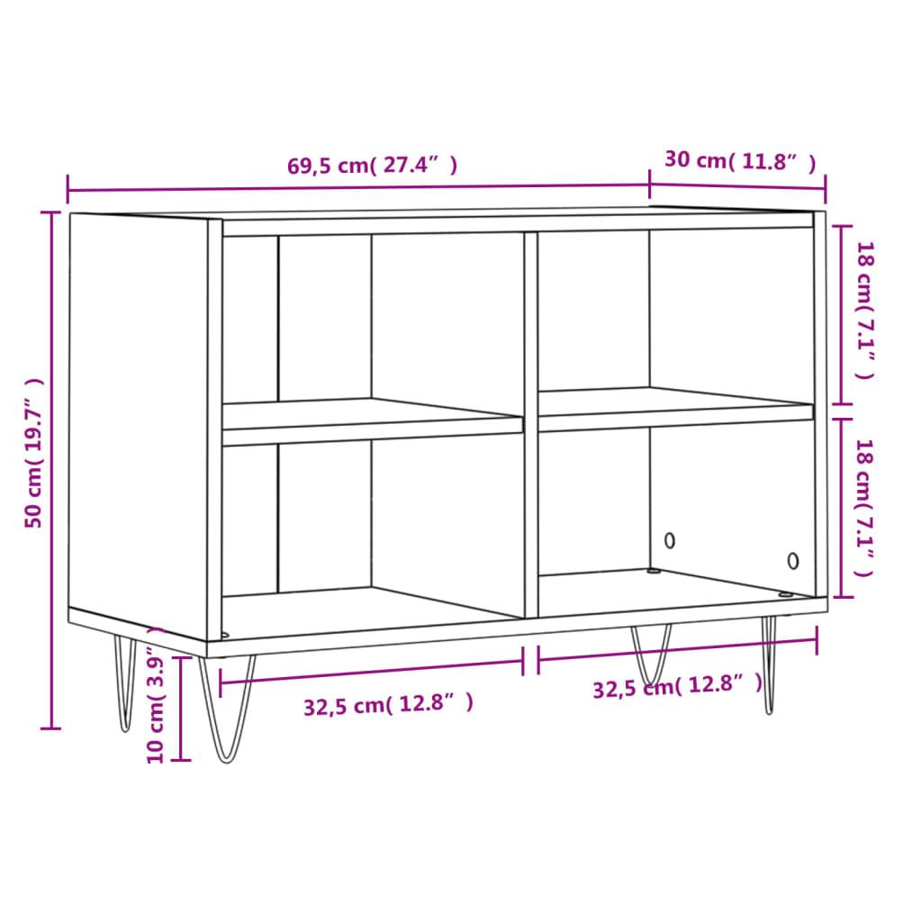 TV staliukas Televizoriaus spintelė, juoda, 69,5x30x50cm, apdirbta mediena