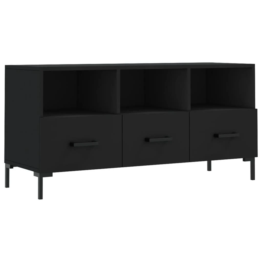 TV staliukas Televizoriaus spintelė, juoda, 102x36x50cm, apdirbta mediena