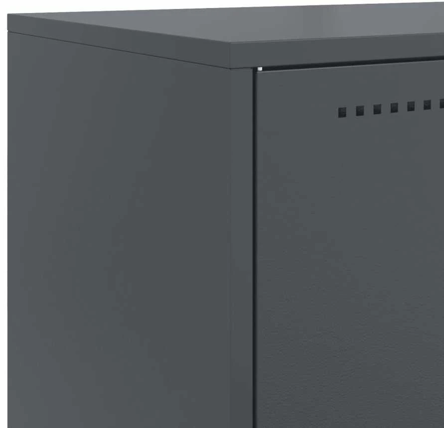 TV staliukas Televizoriaus spintelė, juodos spalvos, 68x39x60,5cm, plienas