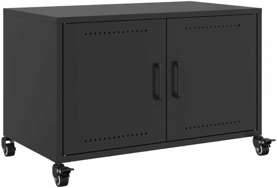 TV staliukas Televizoriaus spintelė, juodos spalvos, 68x39x43,5cm, plienas
