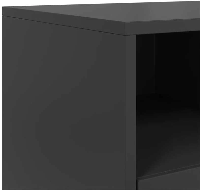 TV staliukas Televizoriaus spintelė, juodos spalvos, 68x39x43,5cm, plienas