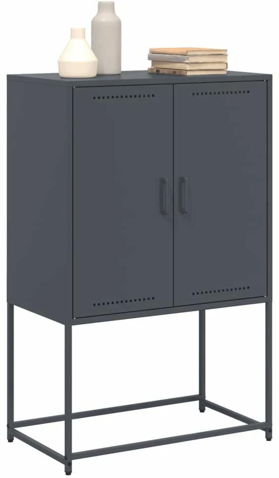 TV staliukas Televizoriaus spintelė, juodos spalvos, 68x39x60,5cm, plienas