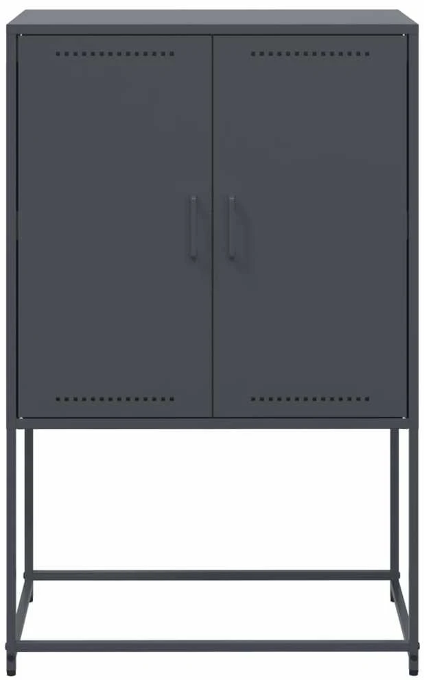 TV staliukas Televizoriaus spintelė, juodos spalvos, 68x39x60,5cm, plienas