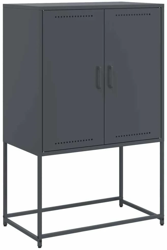 TV staliukas Televizoriaus spintelė, juodos spalvos, 68x39x60,5cm, plienas
