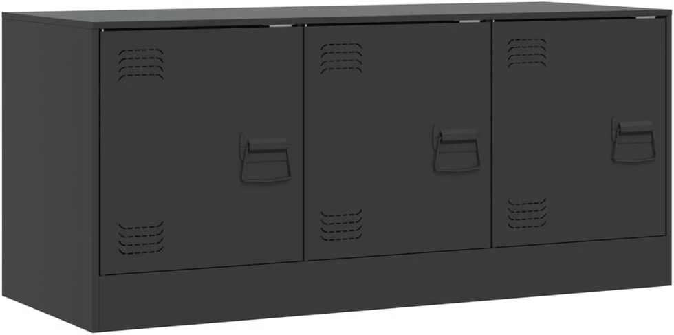 TV staliukas Televizoriaus spintelė, juodos spalvos, 99x39x44cm, plienas