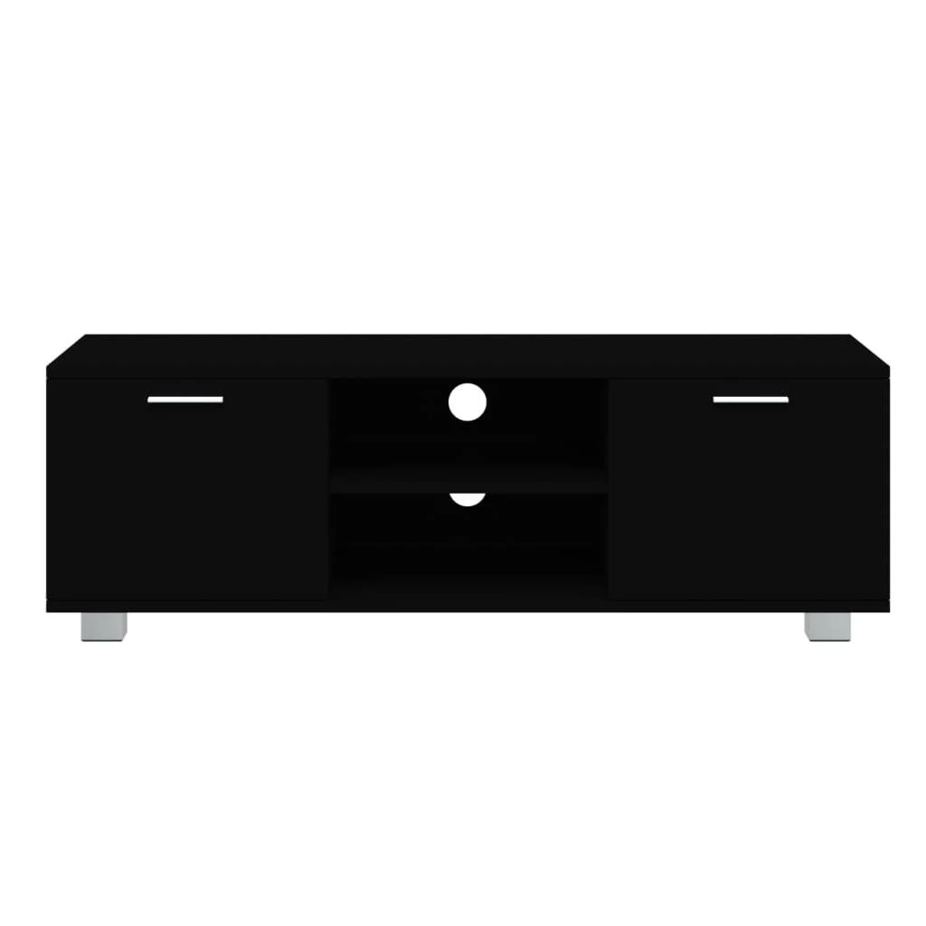 TV staliukas Televizoriaus spintelė, juodos spalvos, 120x40,5x35cm, mediena