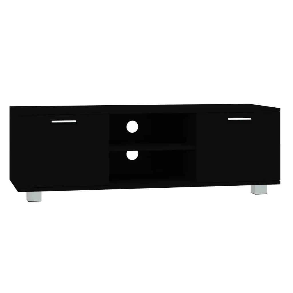 TV staliukas Televizoriaus spintelė, juodos spalvos, 120x40,5x35cm, mediena