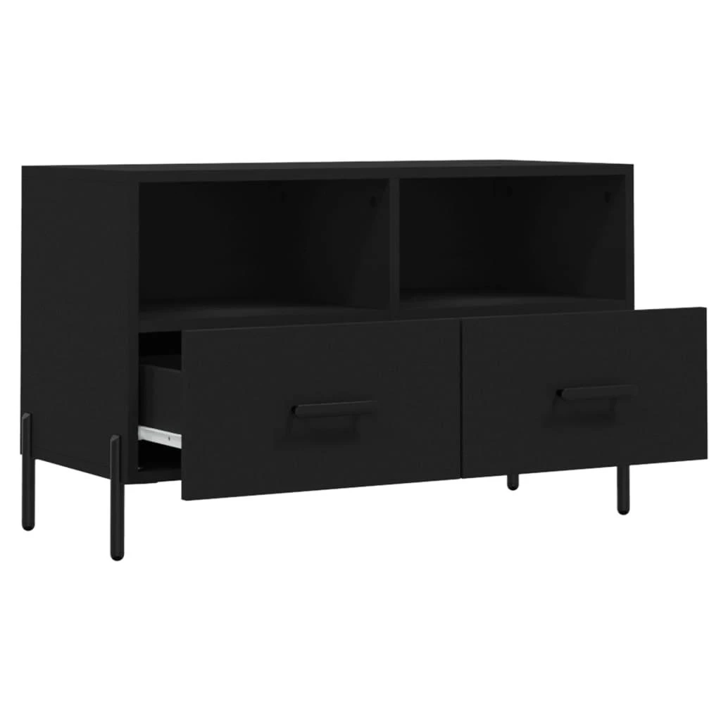 TV staliukas Televizoriaus spintelė, juodos spalvos, 80x36x50cm, mediena