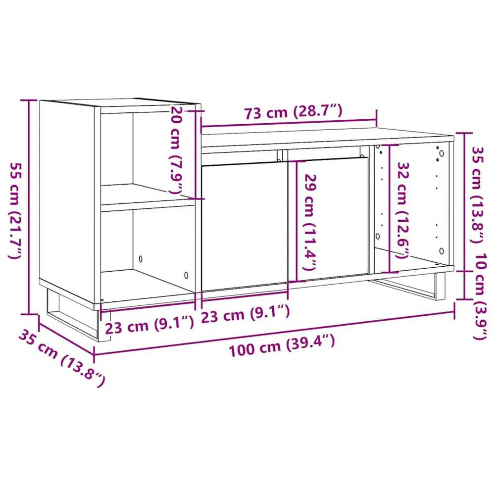 TV staliukas Televizoriaus spintelė, medienos, 100x35x55cm, apdirbta mediena